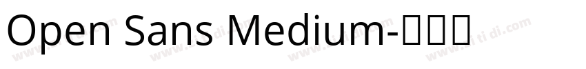 Open Sans Medium字体转换